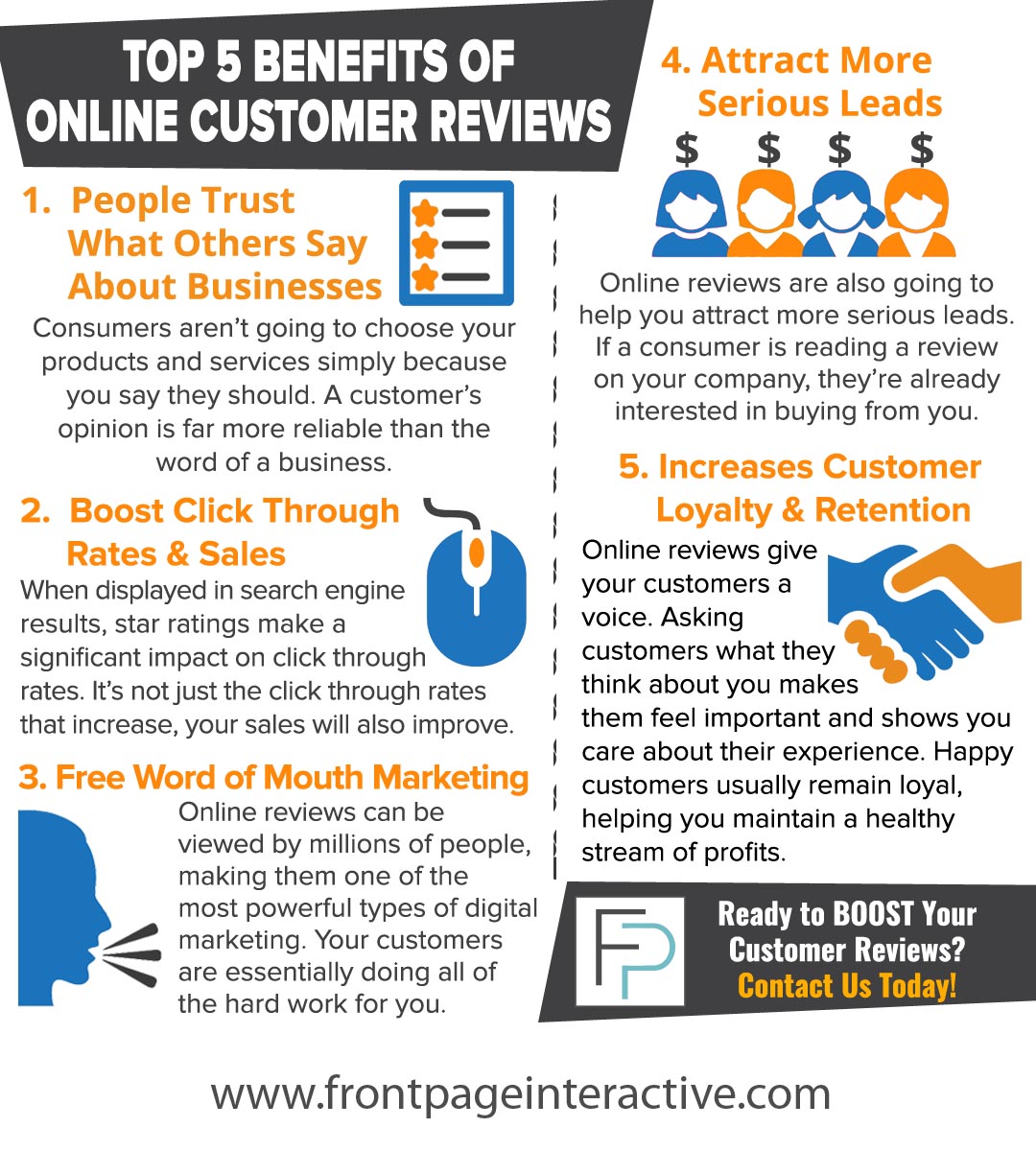 Top 5 Benefits of online customer reviews