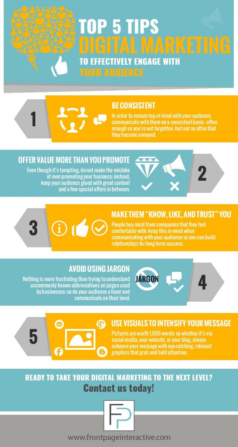 Top 5 Digital Marketing Tips to Effectively Engage with your Audience