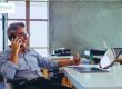man talking on phone